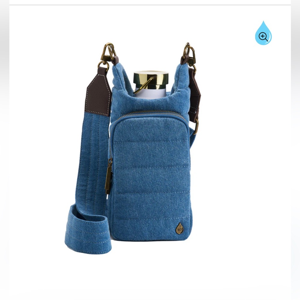 New Stylish Demin Puffer Bottle Bag Crossbody - Picture 6 of 13